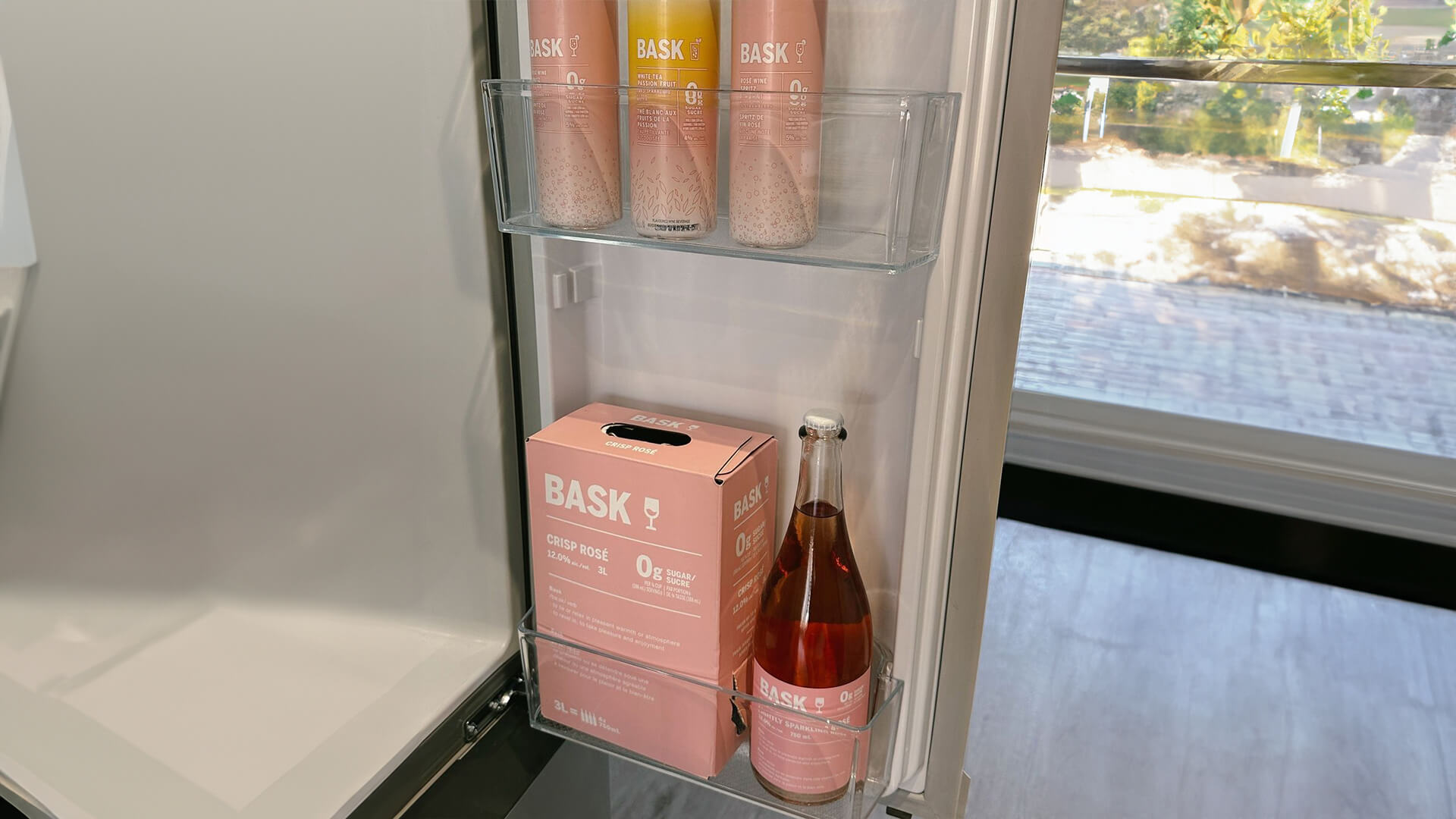 BASK Crisp Rose being chilled for enjoyment.